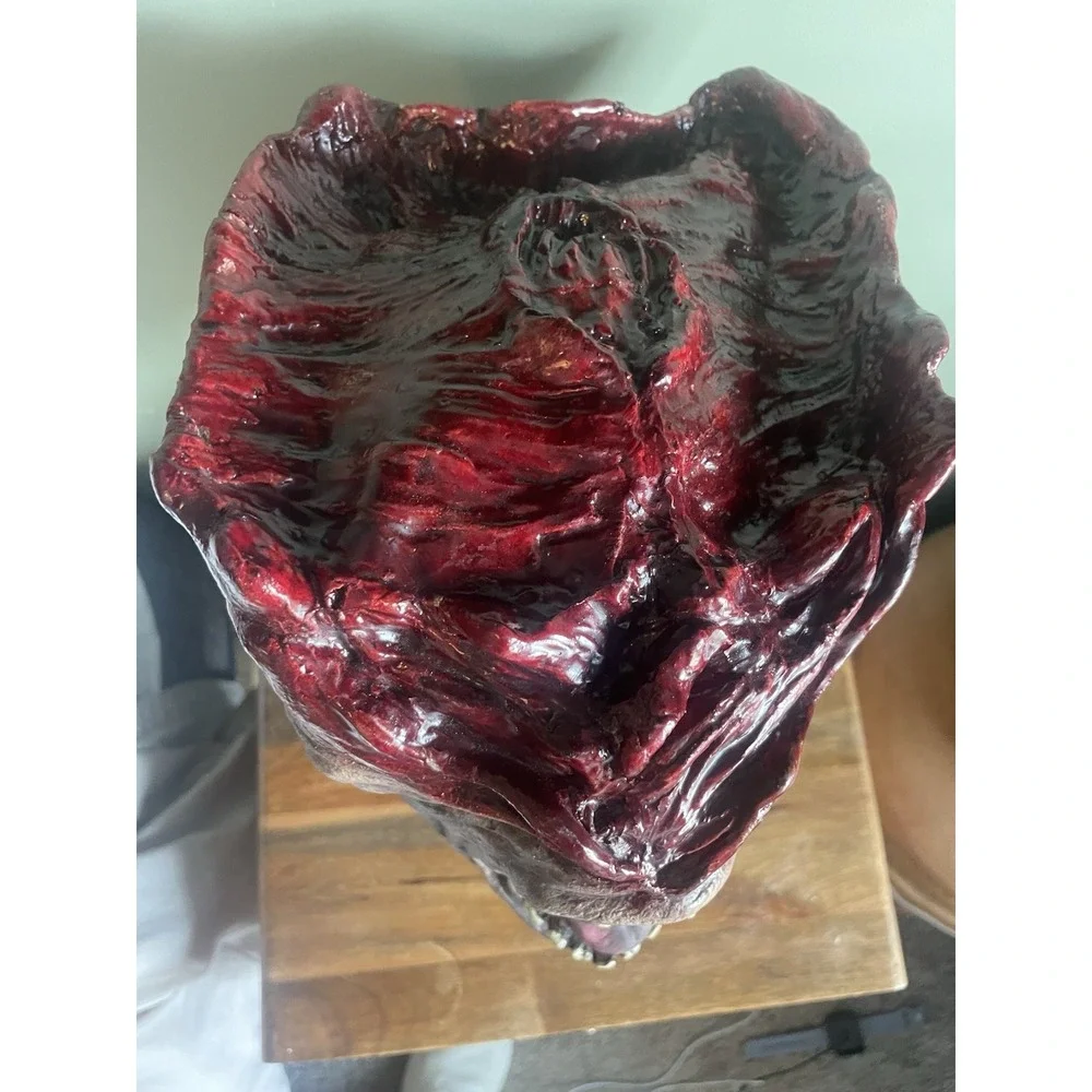 Hand Painted Latex Zombie Mask Exposed Brain Made in Mexico Halloween Horror